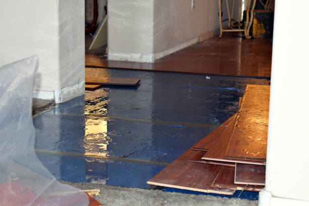 Professional Flood Damage Restoration technician working in Cabazon, CA